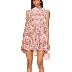 Free People Blush Paisley Mini Dress